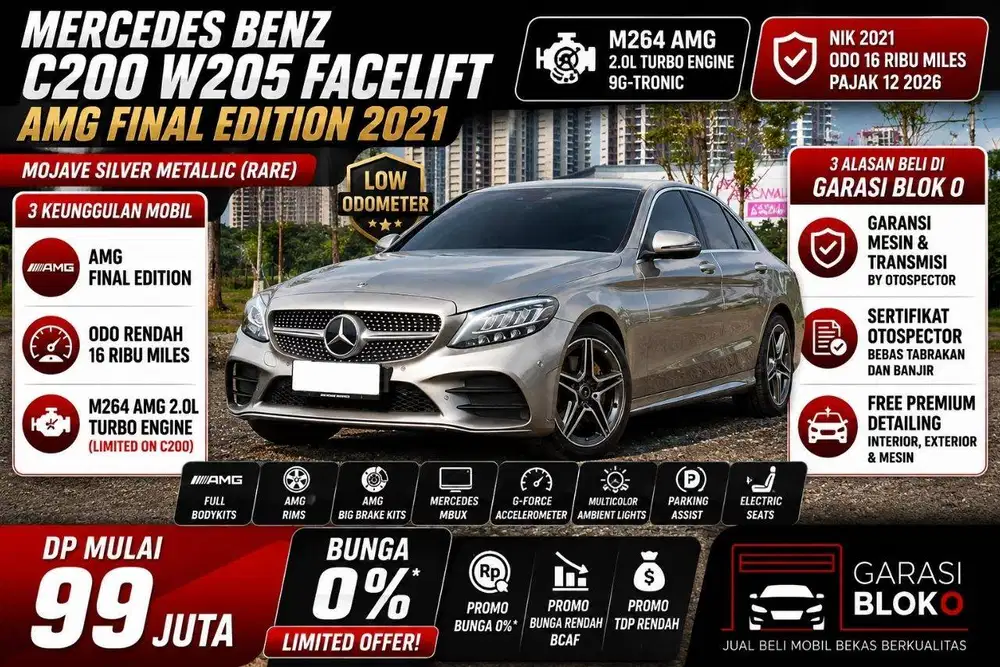 LOW ODO Mercedes Benz C200 W205 Facelift  AMG Final Edition 2021