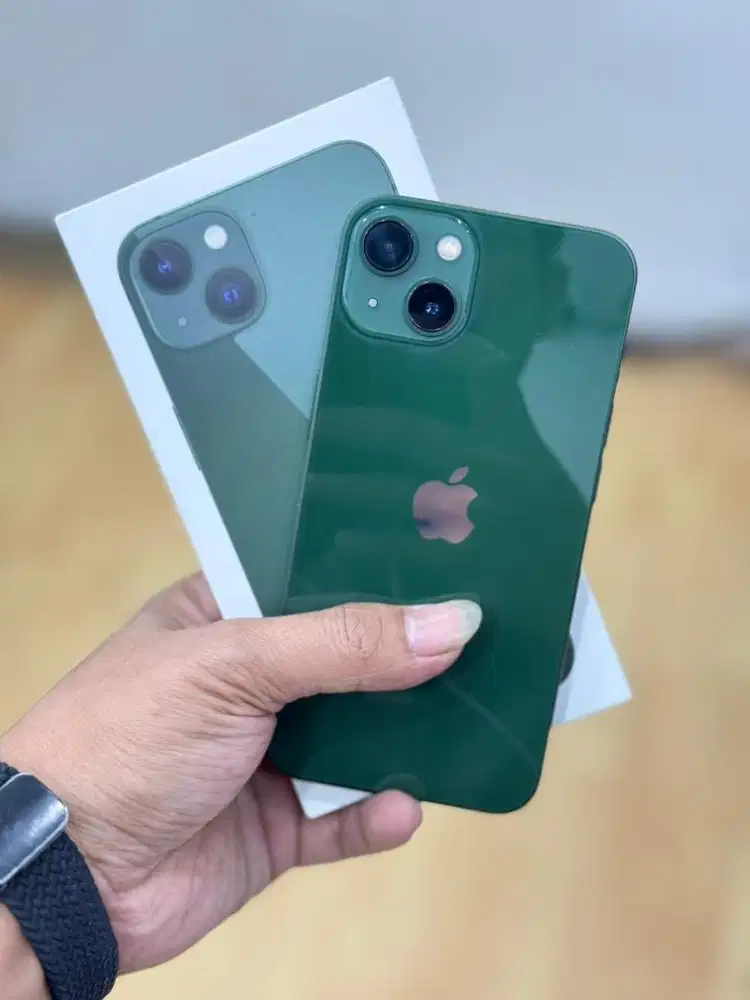 Iphone 13 128Gb green second resmi ibox muluss bh 87% fullset ori