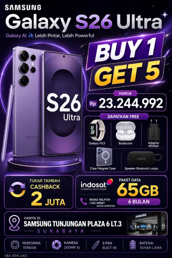 Samsung S26 ultra promo free 5 hadiah
