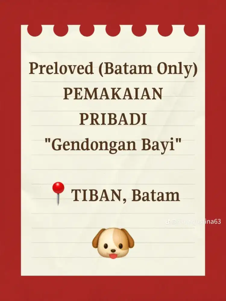 Preloved Gendongan bayi
