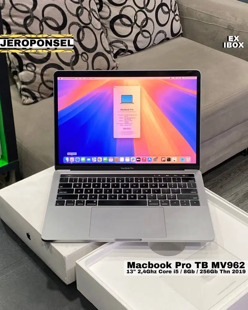 MACBOOK PRO 2019 i5 256GB GRAY EX IBOX MULUS ORIGINAL GARANSI