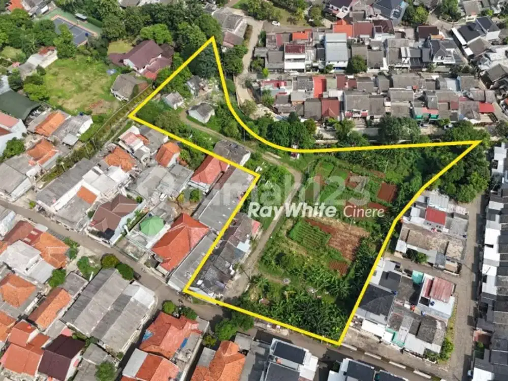Tanah Seluas 5945 m2 Bonus 6 Rumah di Pamulang - Dekat Toll Ciputat & Mall Sawangan