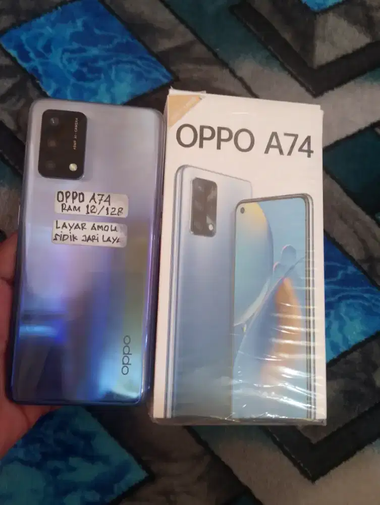 Jual hp Oppo A74.. RAM 10.. internal 128