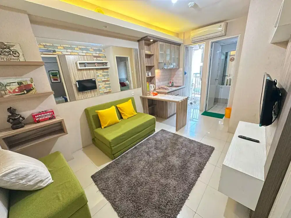 Sewa 2BR Furnished Lux Diatas Mall Bassura City - Tower Cattleya - Minimal 3 Bulanan