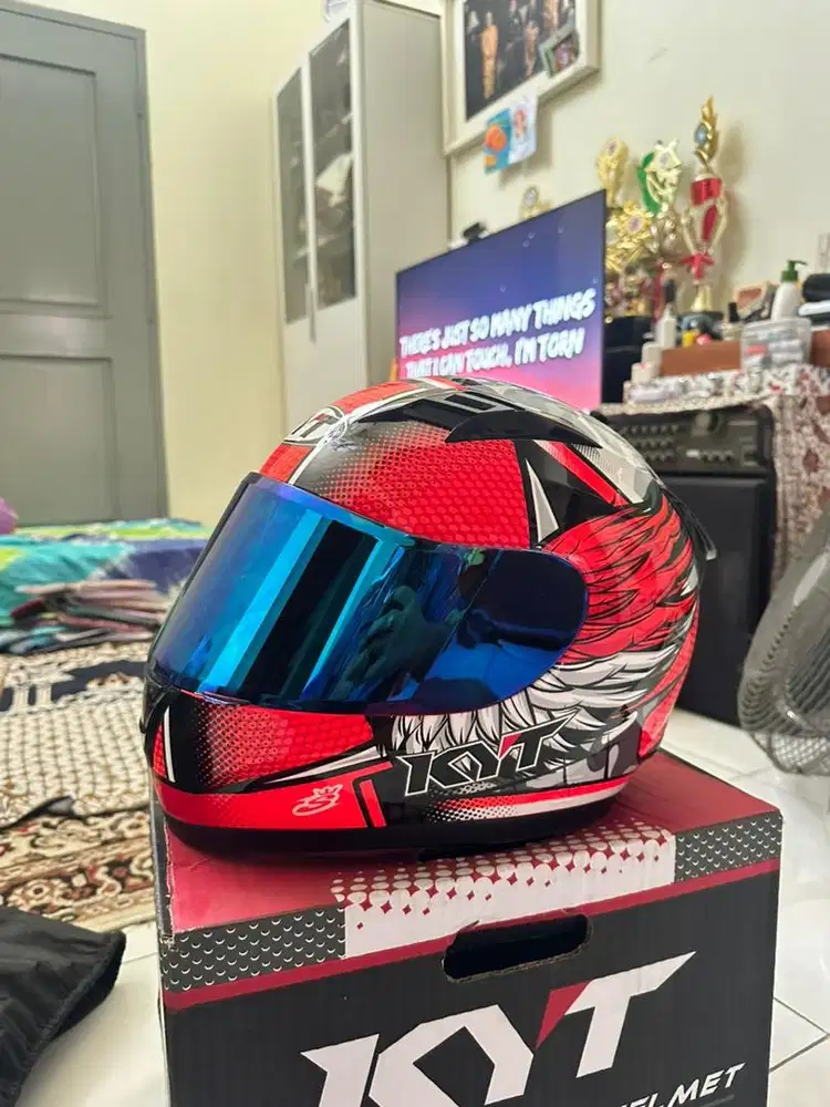 helm kyt dj maru kabuki cat whitr (M)