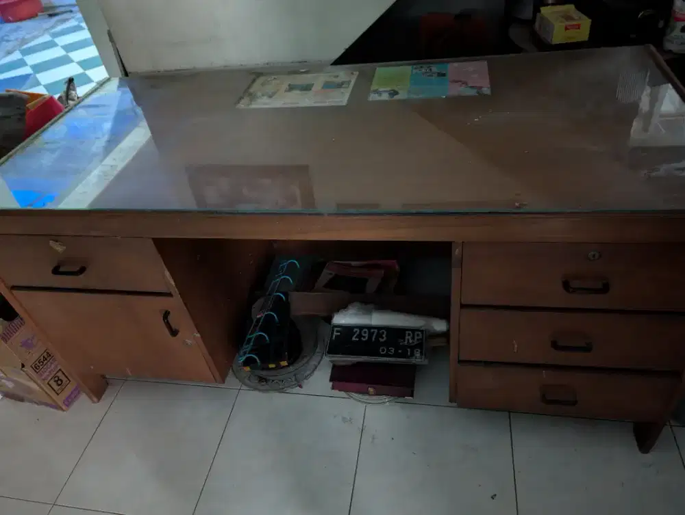 Meja kantor kayu jati (NEGO)