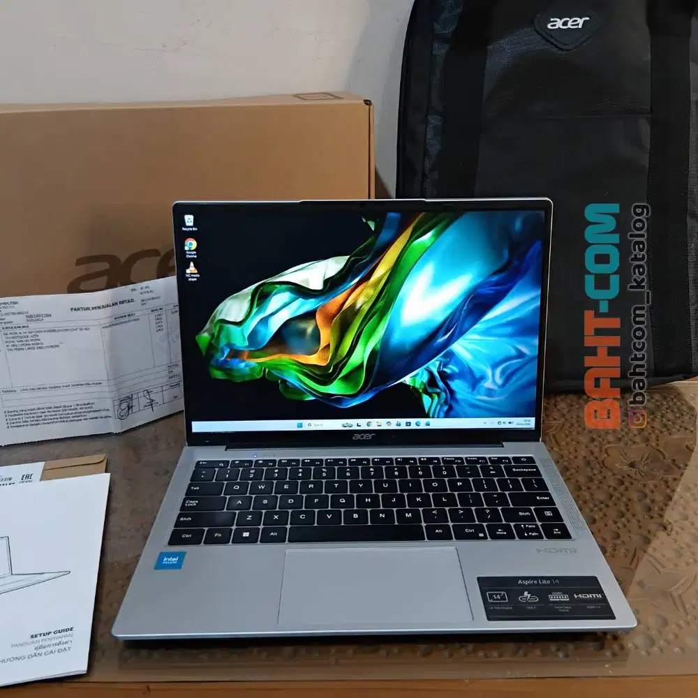 ACER ASPIRE LITE 14 INTEL N100 WIN 11 +OHS 2021 KOMPLIT MULUS