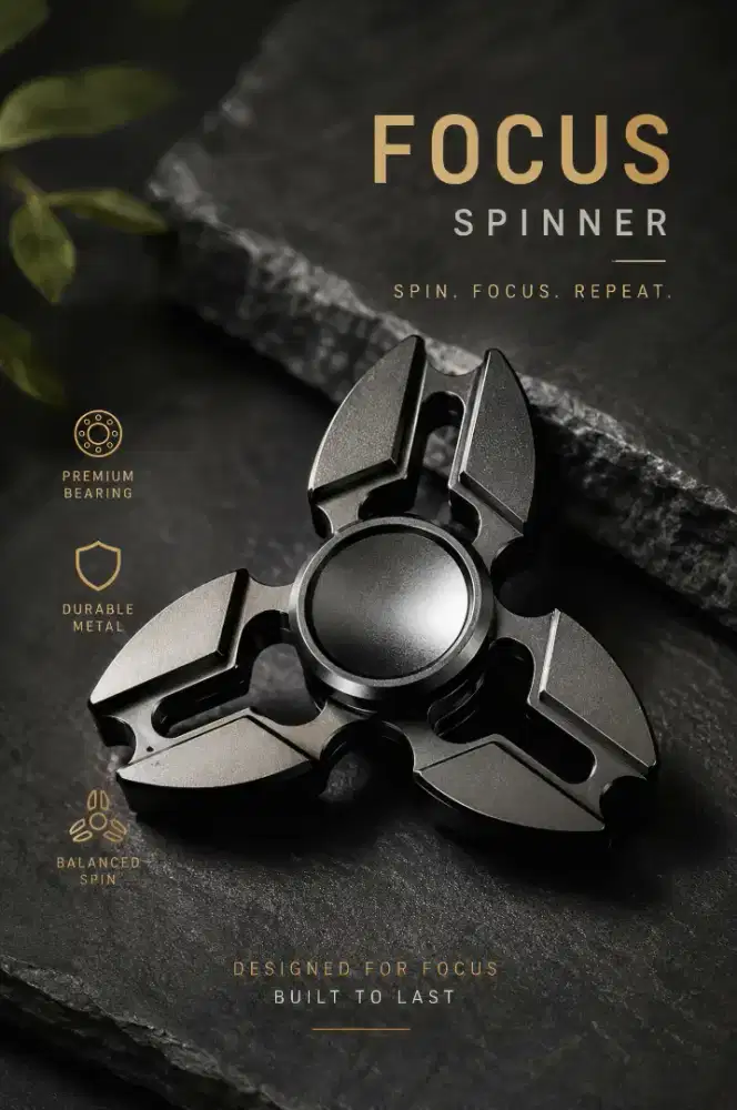 Fidget Spinner Metal Premium Focus Spinner CNC Hand Spinner