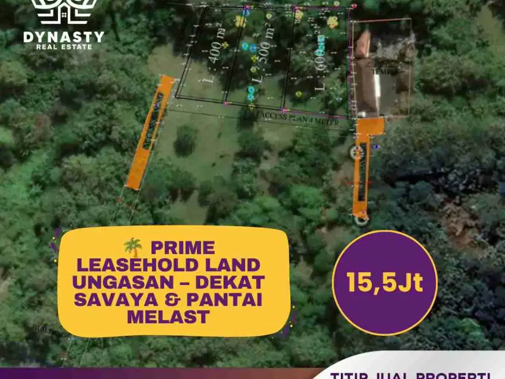 Tanah Hook Premium Ungasan – Dekat Savaya & Pantai Melasti