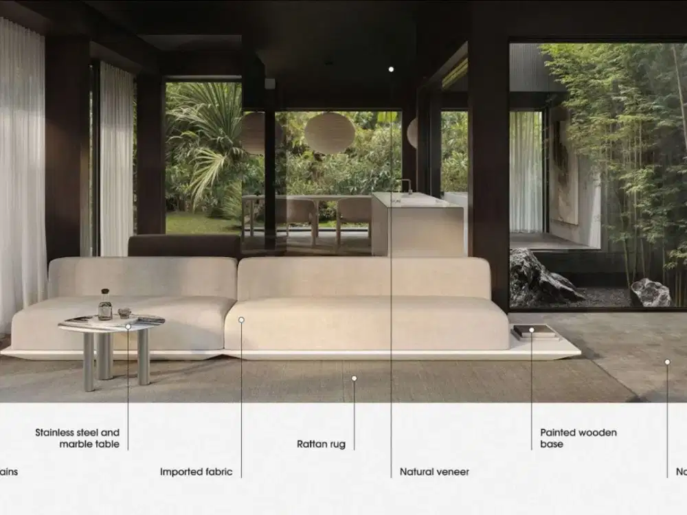 VILLA FOR LEASEHOLD 30 YEARS 3 BEDROOM JUNGLE VIEW, AT UBUD