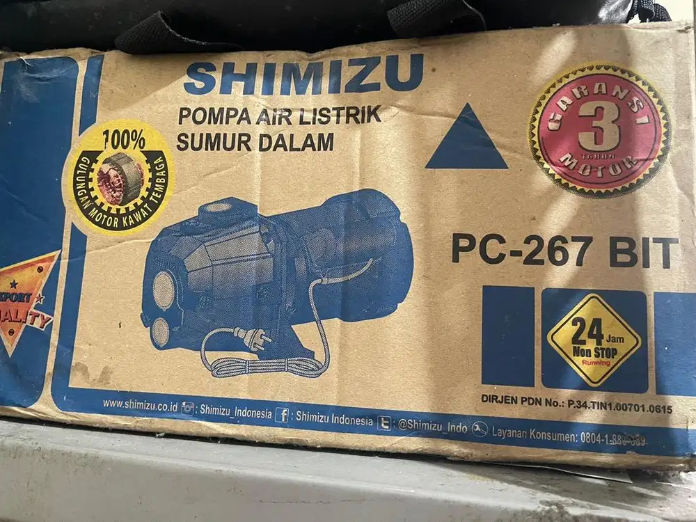 Jual POMPA AIR JETPUMP SHIMIZU PC 267 BIT ORIGINAL BARU MURAH