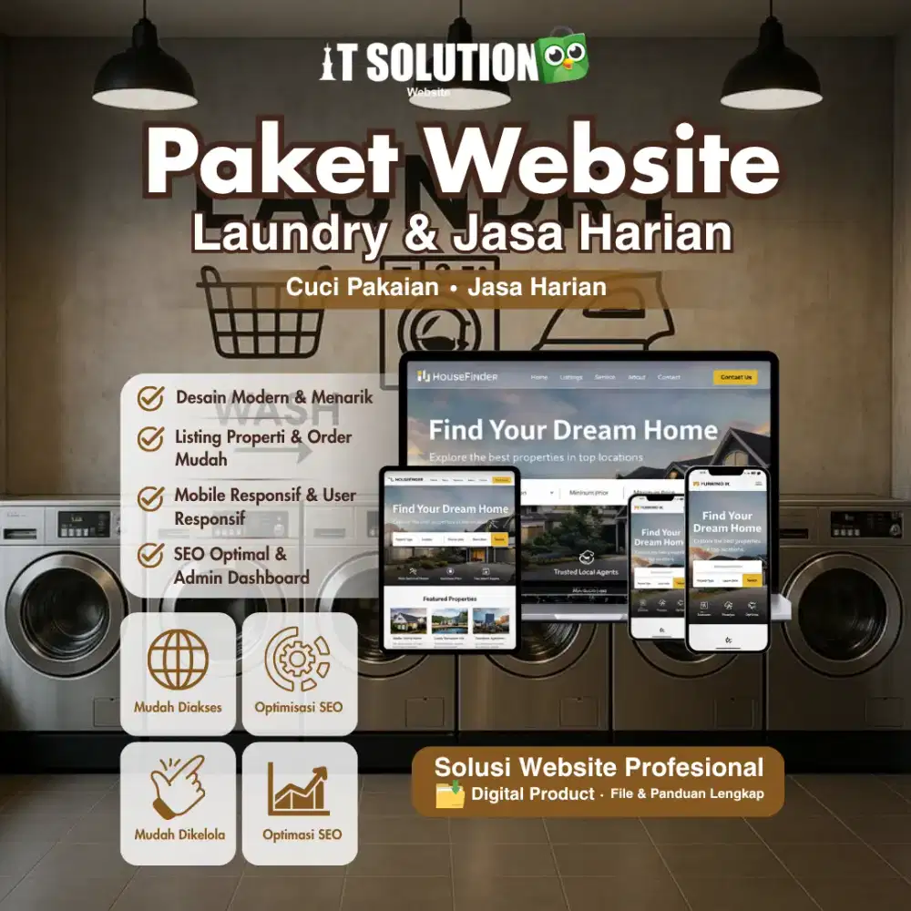Pembuatan Website Laundry dan Jasa Harian Profesional