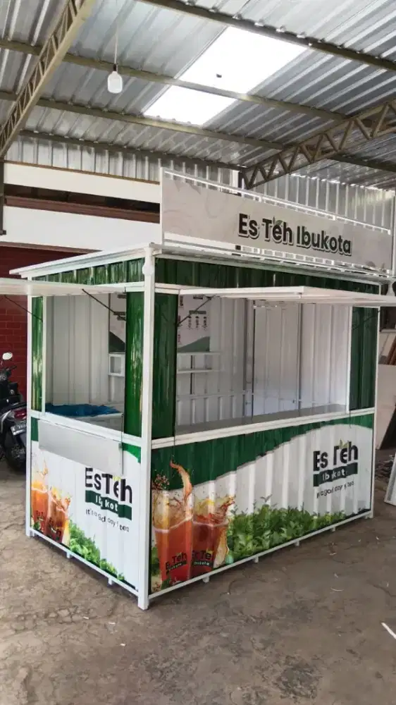 Booth container/stand gerobak display.