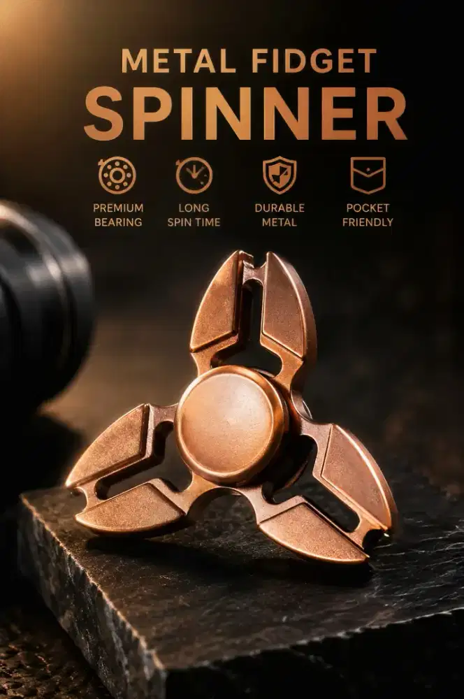 Fidget Spinner Metal Premium EDC Anti Stres Hand Spinner