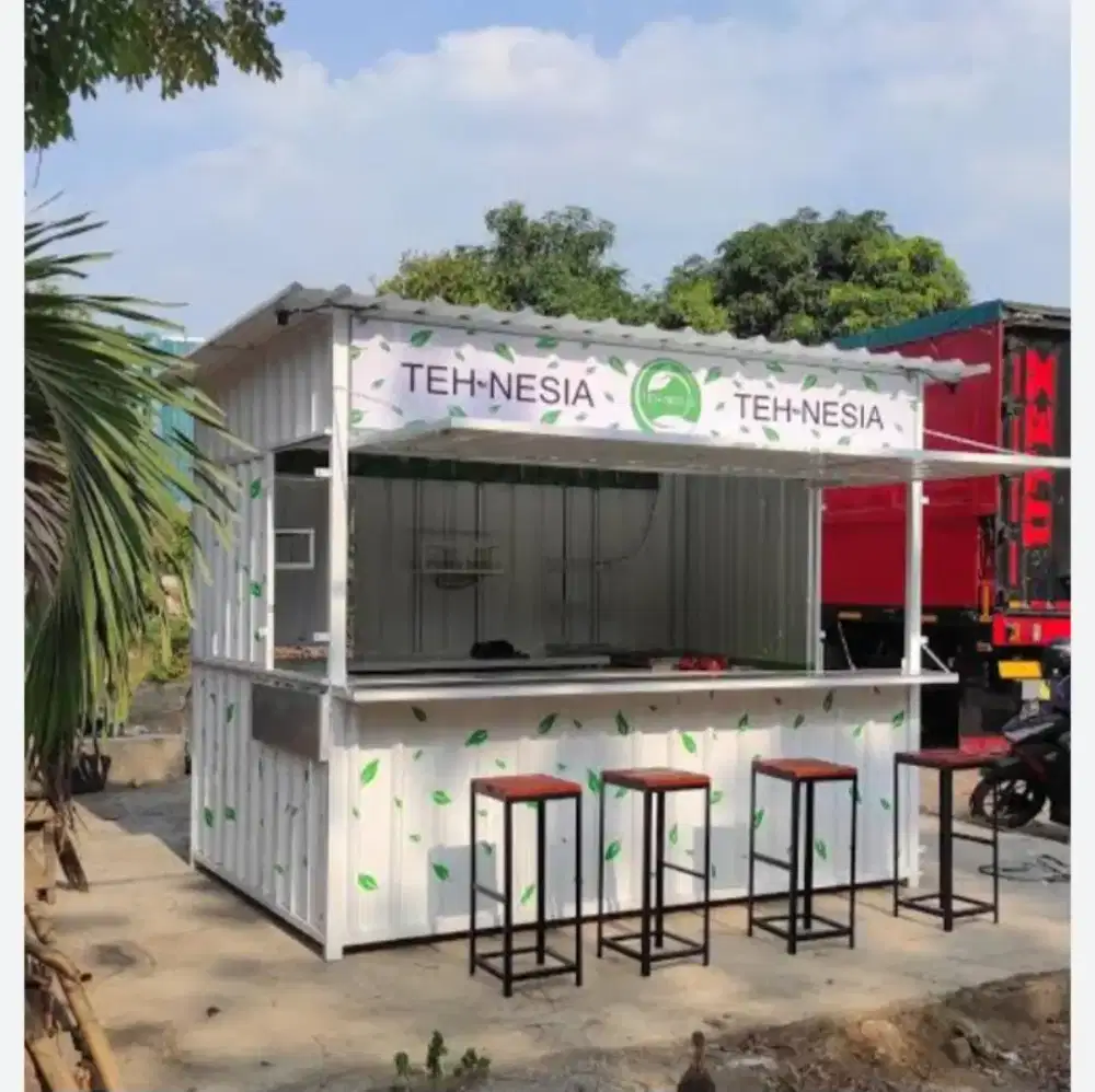 Booth container/gerobak jualan display.