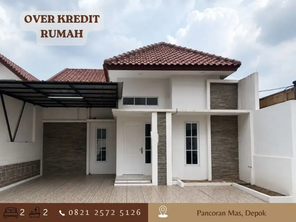 Jual OVER KREDIT Rmh 68JT di Pancoran Mas Depok 6 menit ke Tol Sawangan