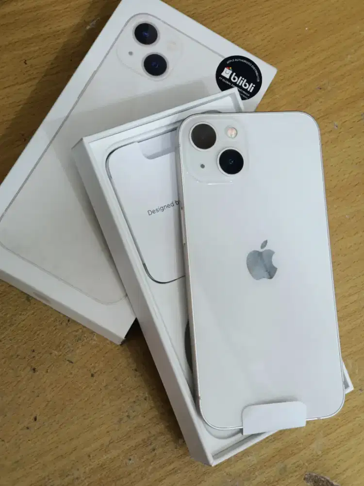 Iphone 13 128 white ibox garansi on