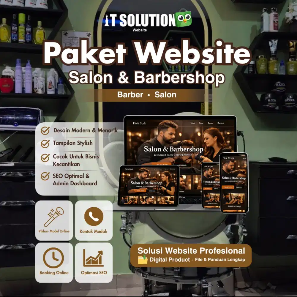 Pembuatan Website Salon dan Babershop Profesional