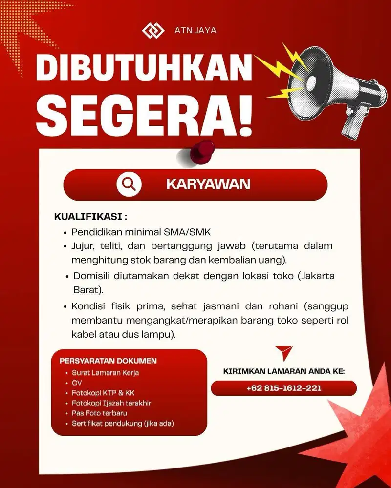 Lowongan kerjaan untuk driver