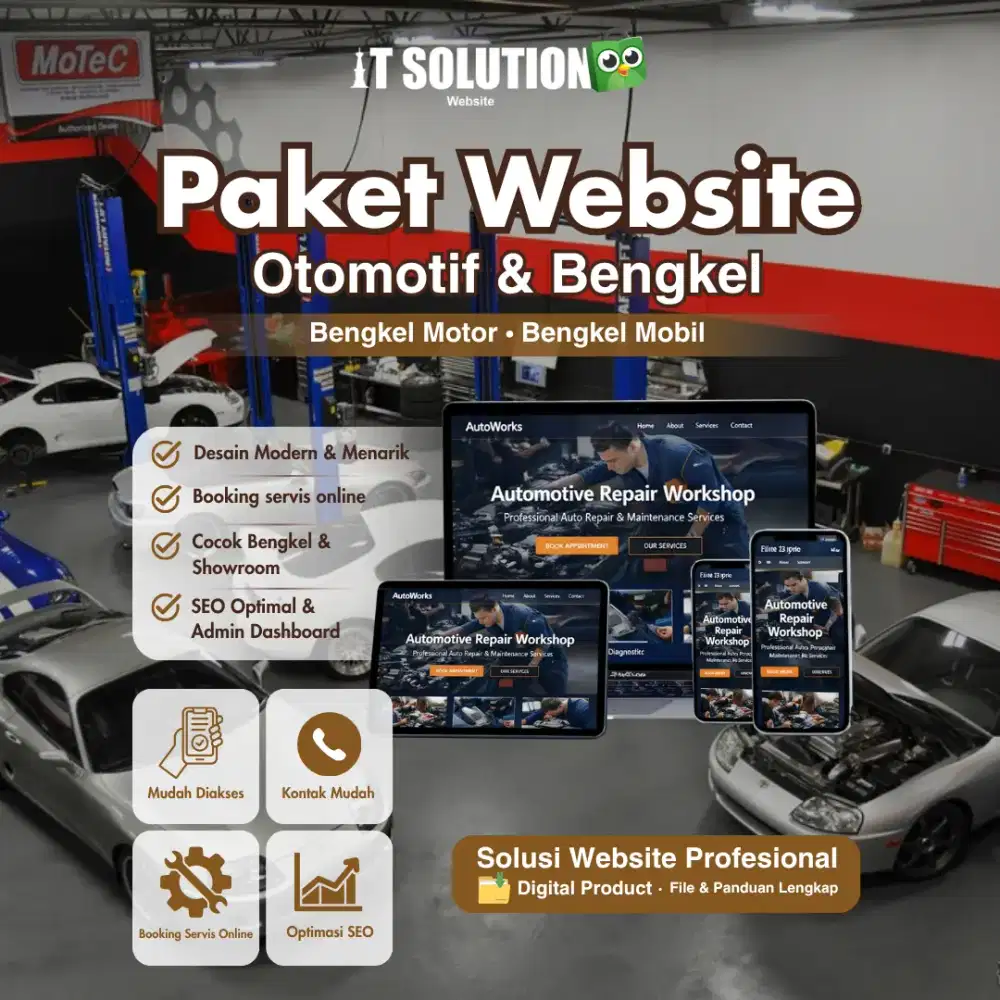 Pembuatan Website Otomotif dan Bengkel Profesional