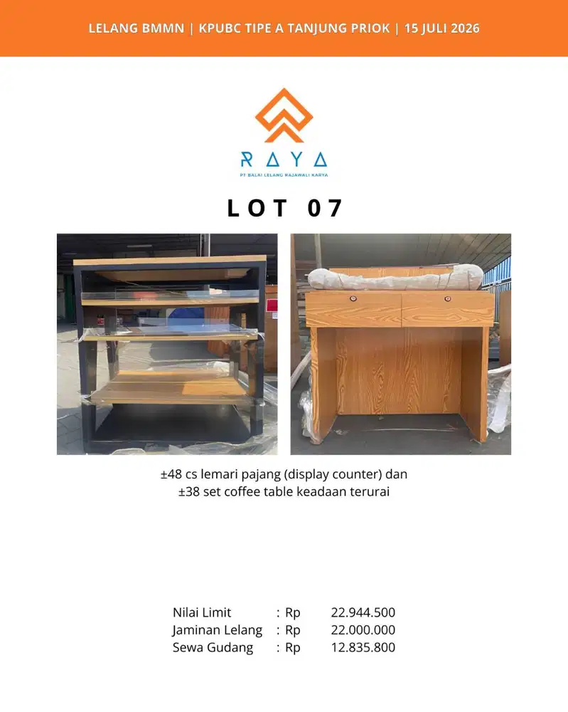 LEMARI PAJANG ATAU DISPLAY COUNTER, COFFEE TABLE TERURAI