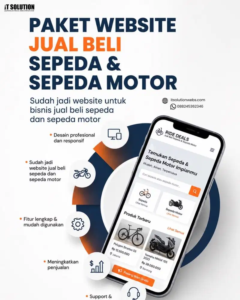 Paket Website Jual Beli Sepeda & Sepeda Motor Profesional di Jogja