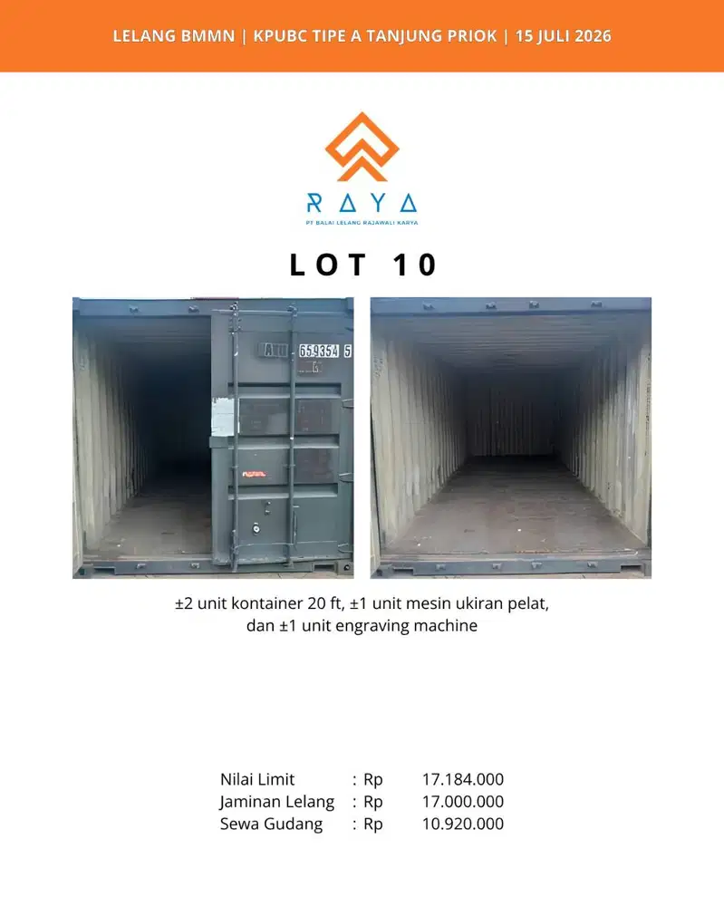 KONTAINER UKURAN 20 FT, MESIN UKIRAN PELAT, ENGRAVING MACHINE