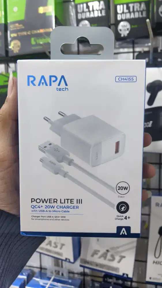 TRAVEL CHARGER MICRO 20W RAPA TECH POWER LITE III