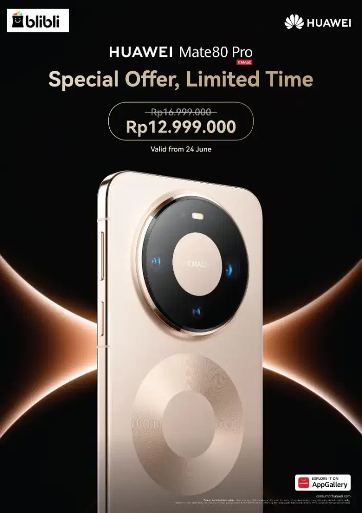 Huawei Mate 80 Pro Cashback 4 Juta Cicilan 0% Tanpa DP Hingga 24 Bulan