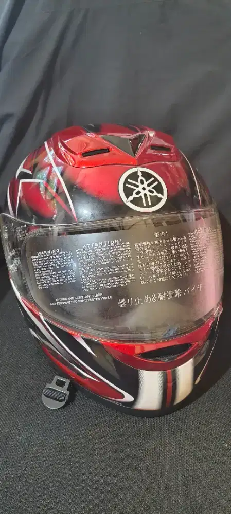 (Baru. Original) Helm Yamaha Vintage Full Face Merah Asli