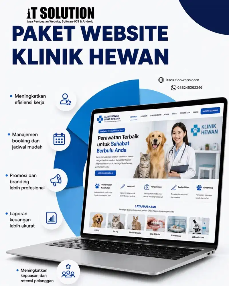 Paket Website Klinik Hewan Profesional di Bantul