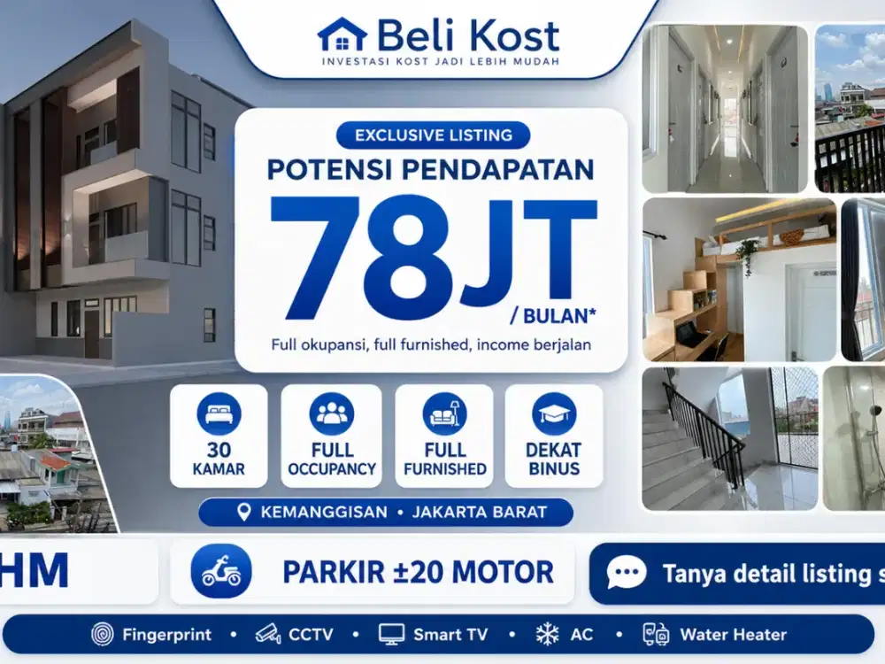 DIJUAL CEPAT KOSAN BINUS JAKARTA BARAT