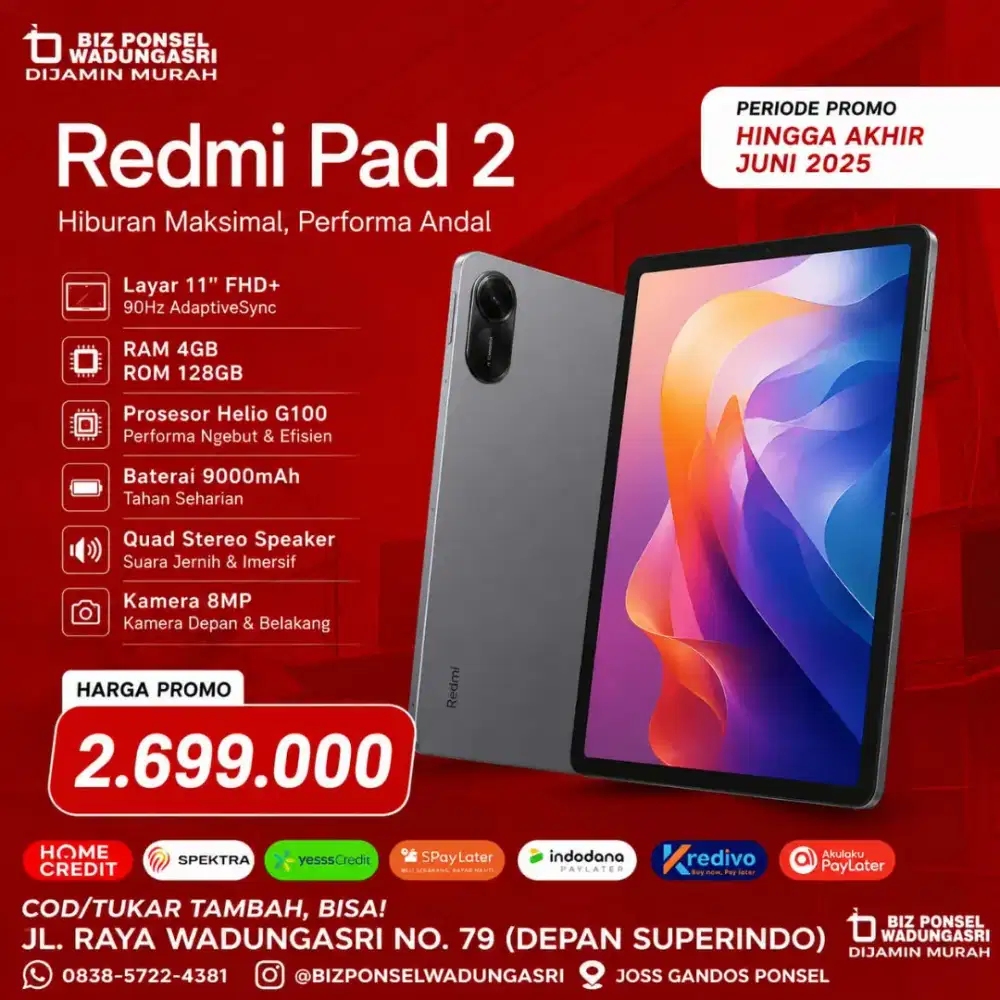 Redmi pad 2 4/128 wifi only