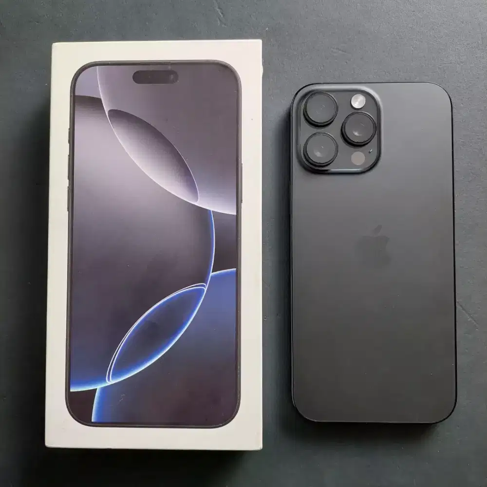 IPHONE 16 PRO MAX 256GB BLACK TITANIUM GARANSI INTER