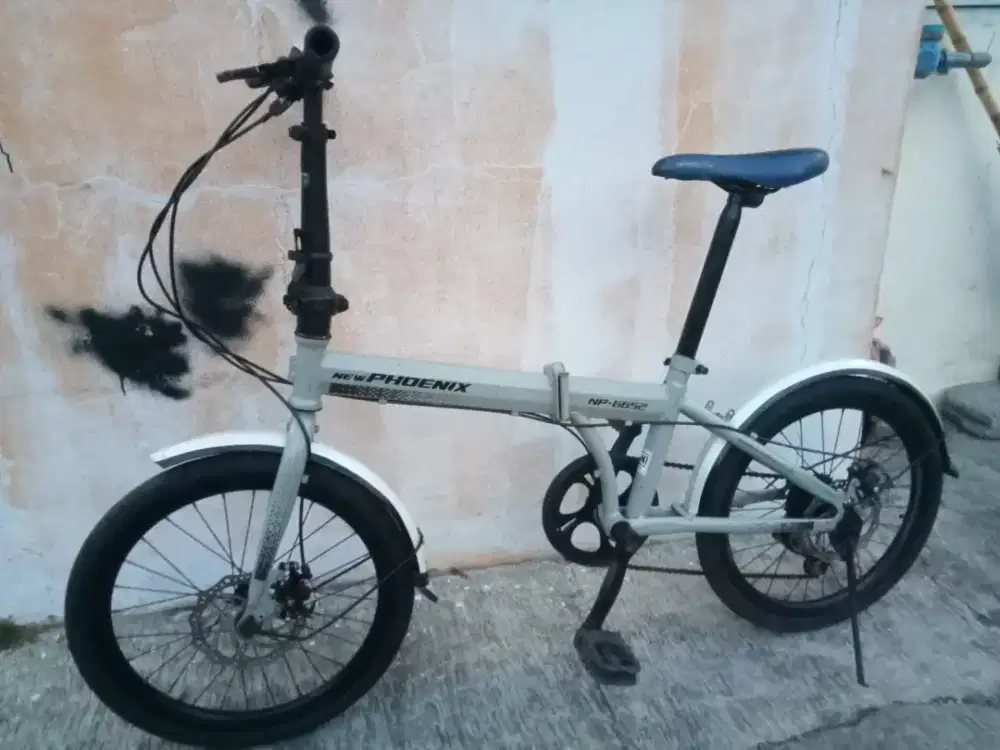 Sepeda lipat Phoenix 20 cakram bekas normal siap pakai