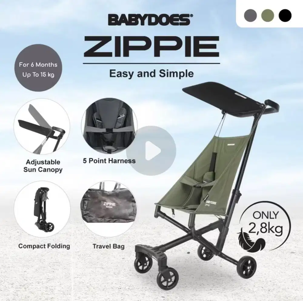 Jual stroler babydoes zippy