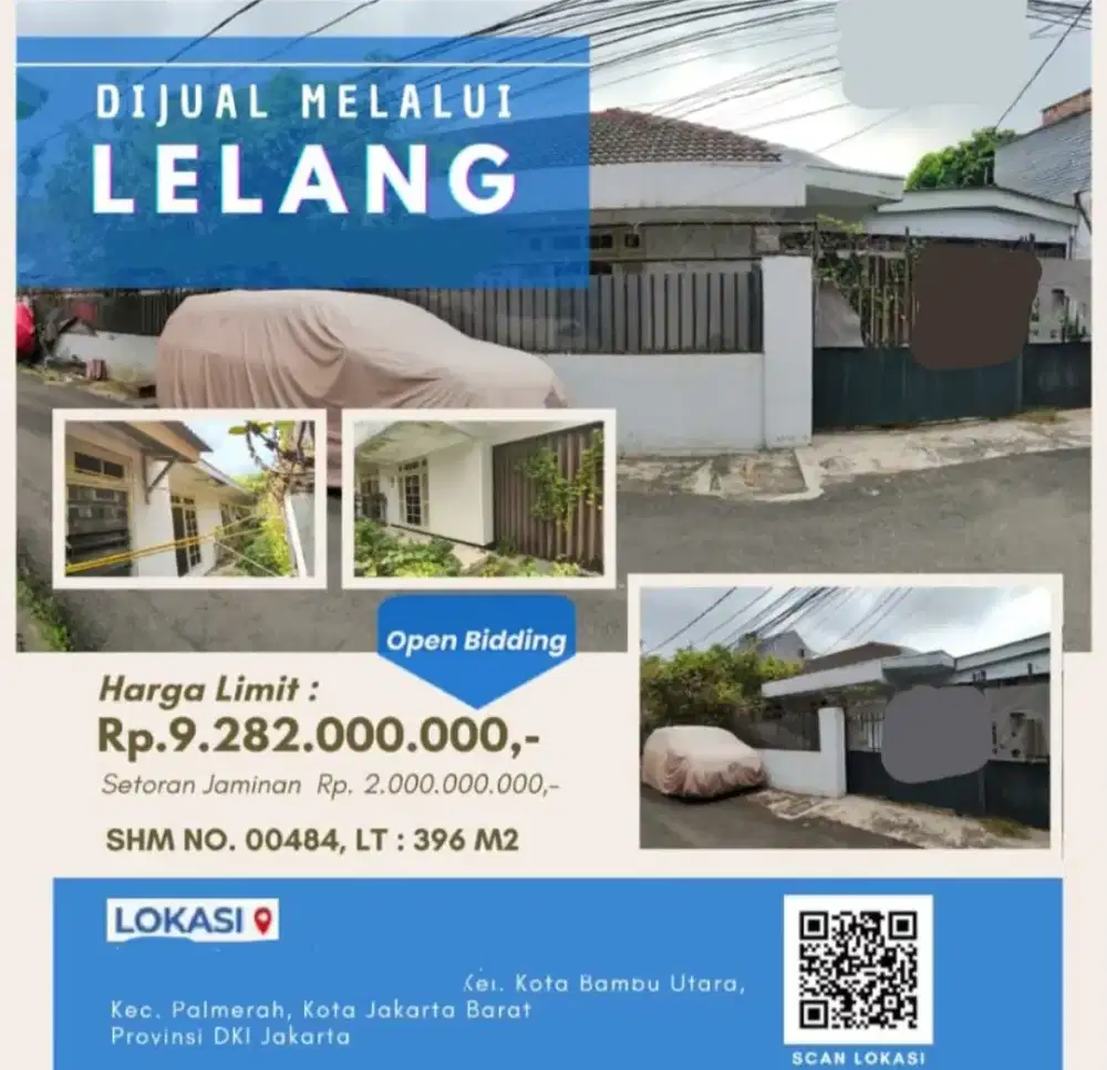 Dijual Rumah 1 Lantai Kota Bambu Utara Palmerah