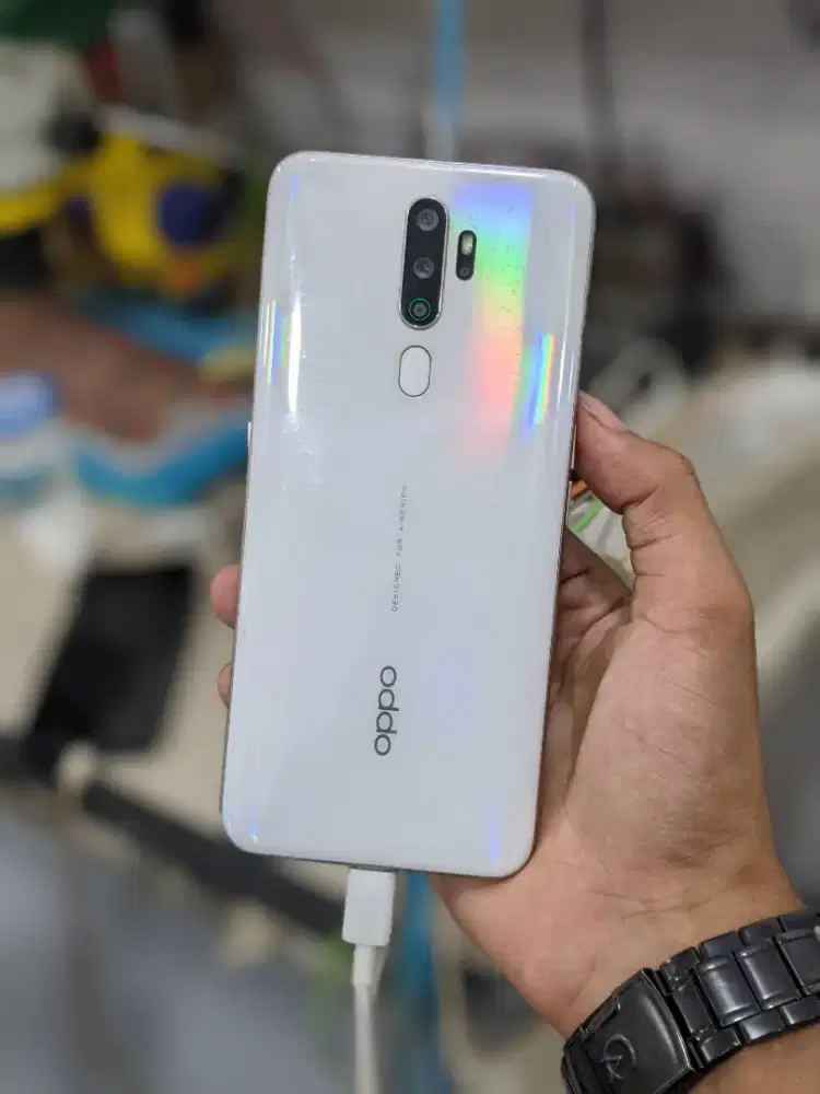 Oppo A5 Ram 3/64G putih Lengkap Layar bawaan