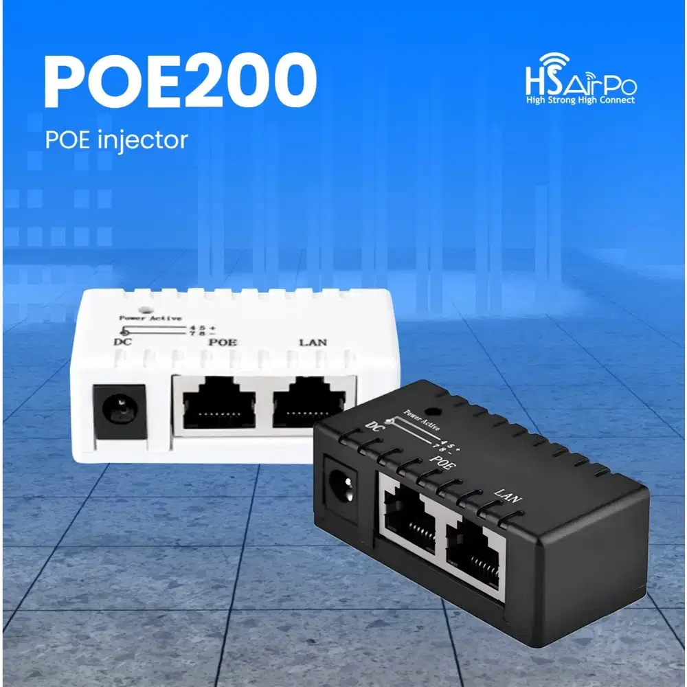 PoE Injector Adapter HSAirPo POE200 10/100Mbps Passive 9-52V