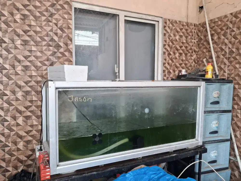 Aquarium uk 120x50x50 kaca list almunium