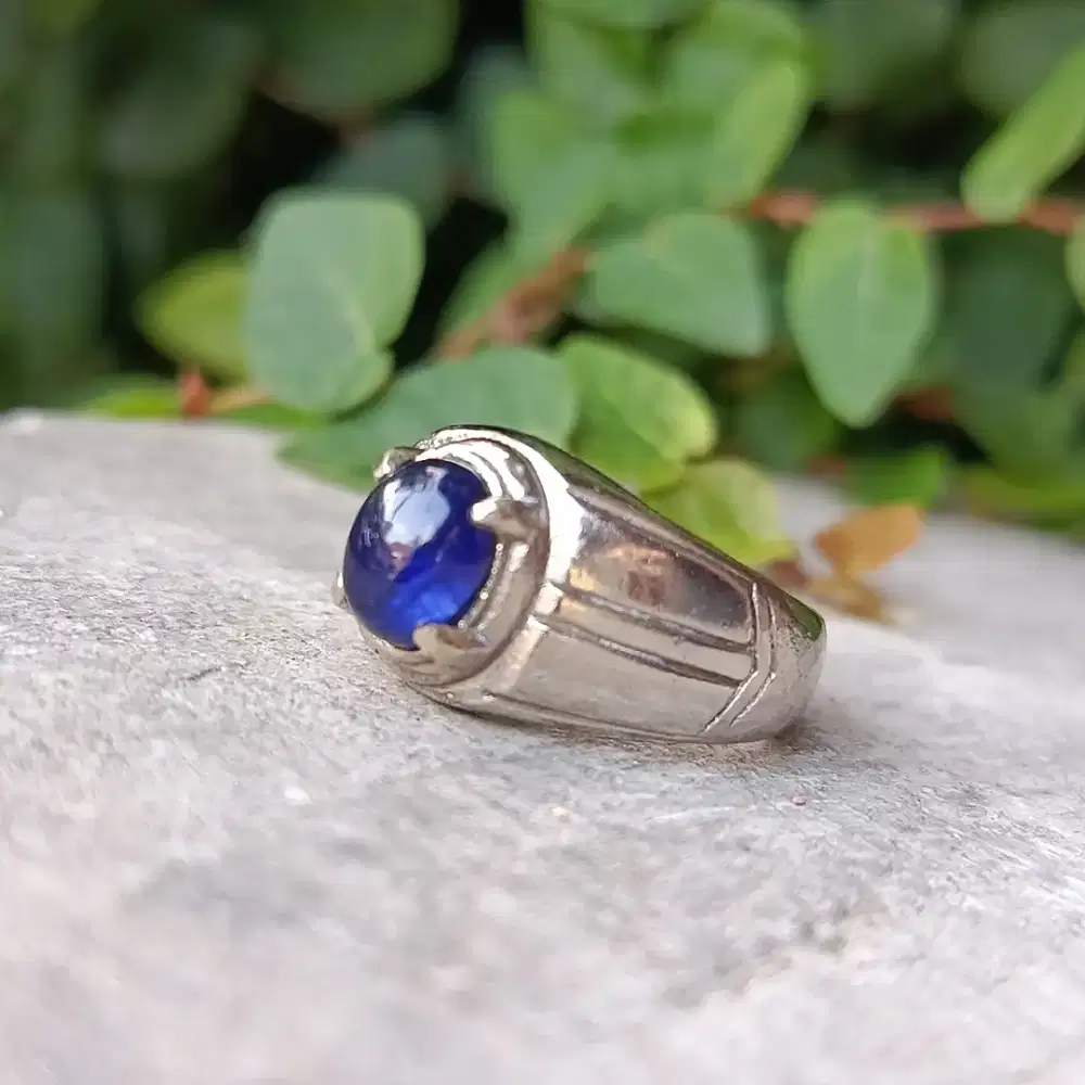 Cincin Natural Blue Safir Kantoran