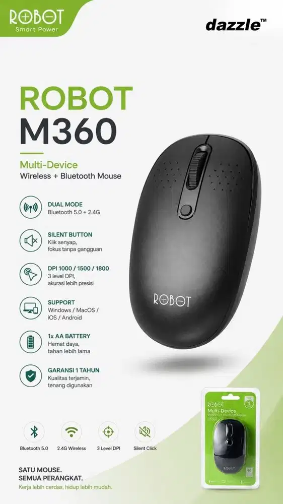 Robot M360 Bluetooth bisa untuk TAB
