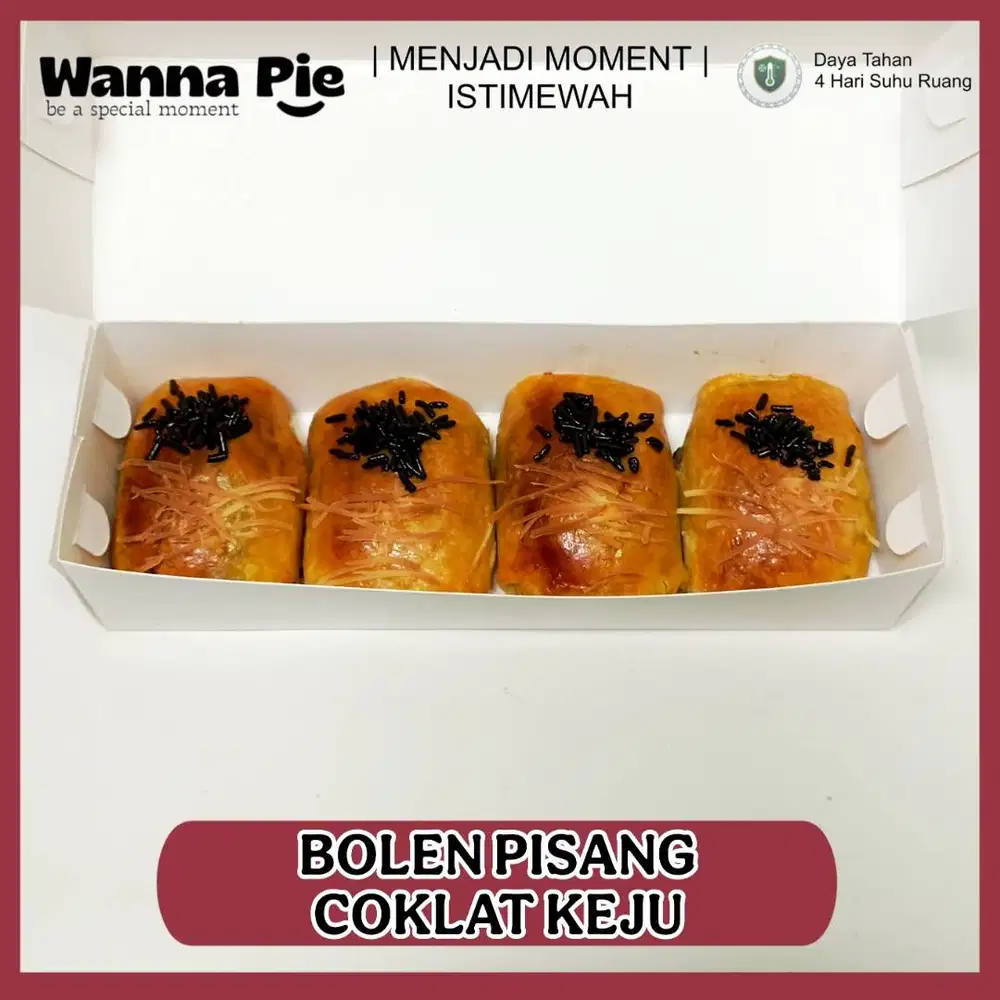 Bolen Pisang Coklat Keju 1 Box isi 4 Pcs Fresh Siap Kirim Se Surabaya