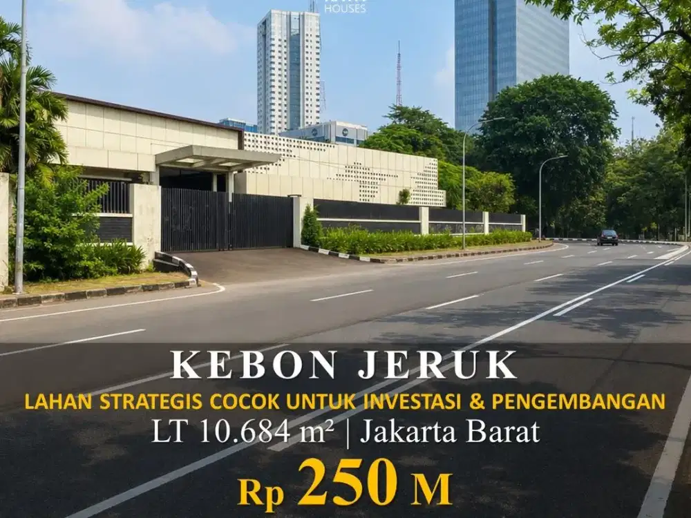Kebon Jeruk 10.684m² Lahan Strategis Komersial Gudang 250M Nego