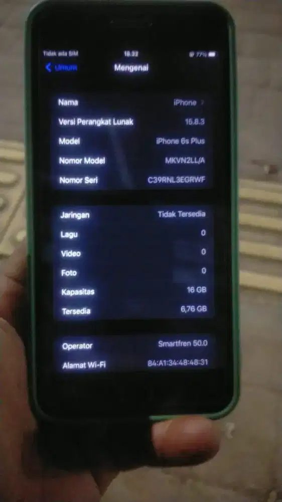 Jual I-Phone 6splus 16gb