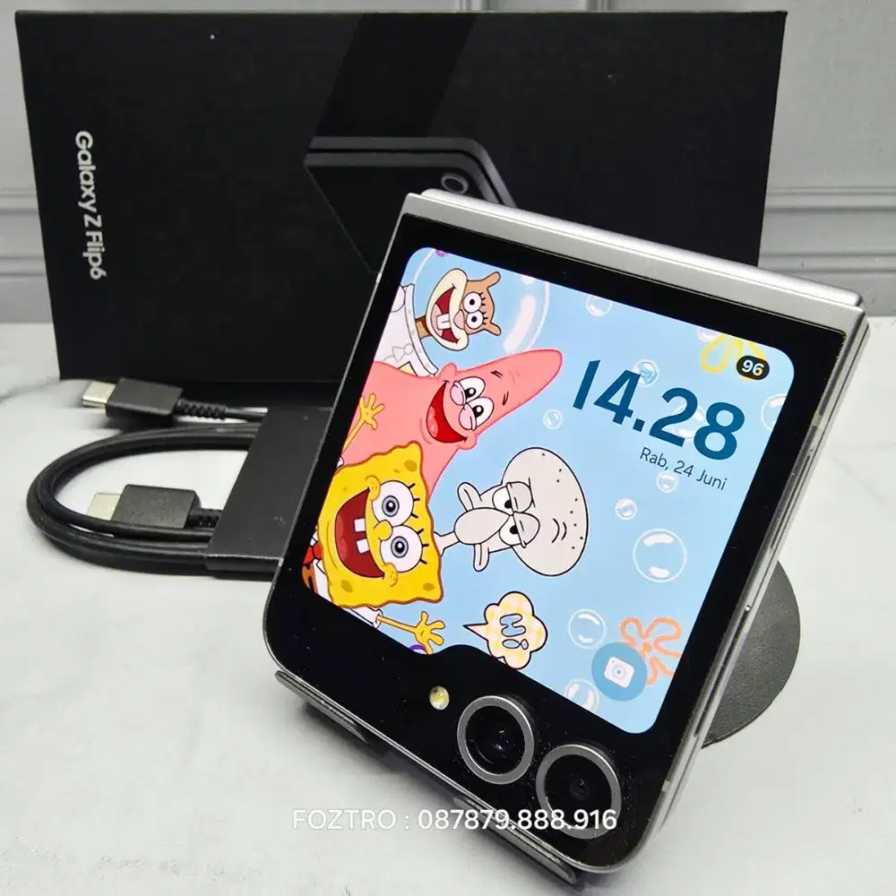 Samsung Galaxy Z Flip 6 12/256GB Silver Resmi SEIN Fullset No Minus