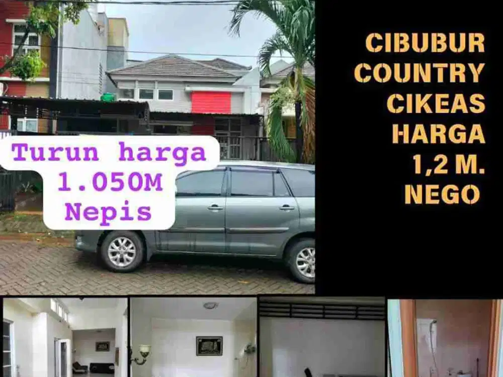 JUAL RUMAH HARGA TURUN JADI 1M AN CIBUBUR COUNTRY