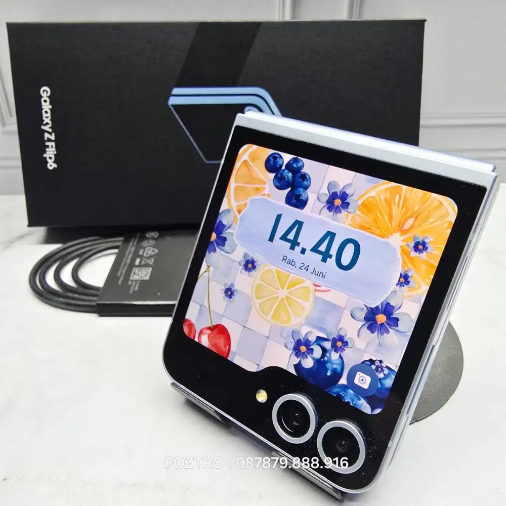Samsung Galaxy Z Flip 6 12/256GB Blue Like New Resmi SEIN Fullset
