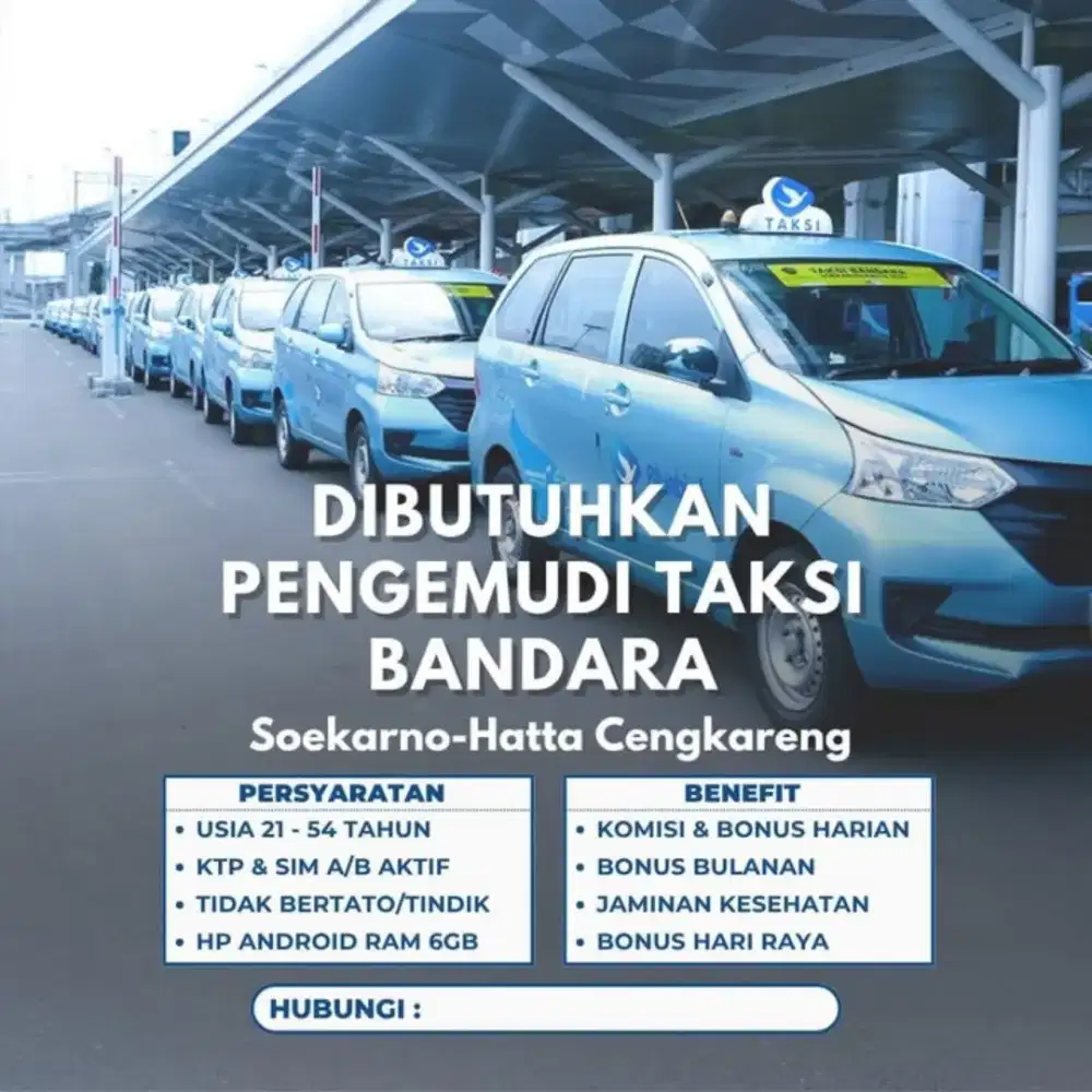 loker driver taxi dan rental