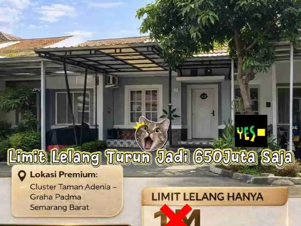 Termurah Rumah Bagus 1 Lantai Di Cluster Taman Adenia Perumahan Elite Graha Padma Semarang Barat
